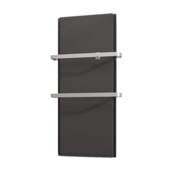 Łazienkowe grzejniki elektryczne ICON 1000W - energooszczędne, pionowe, hybrydowe panele grzewcze - szary