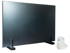 Panel grzewczy Radius+ 550W BLACK w zestawie ze sterownikiem czasowym WiFi