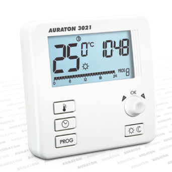 Termostat ścienny z programem FULL LCD - ogrzewanie podczerwienią, panele grzewcze