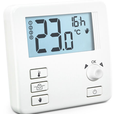 Termostat natynkowy, programowalny - Mini. LCD