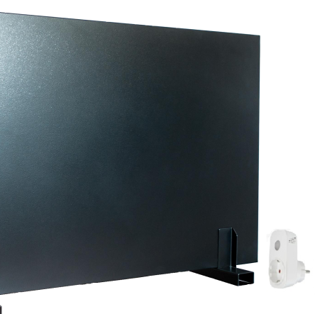 Panel grzewczy Radius+ 550W BLACK w zestawie ze sterownikiem czasowym oraz temperaturowym WiFi  