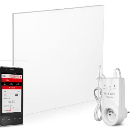 ZESTAW. Polski panel grzewczy Premium Radius+ 550W + sterownik czasowy WiFi