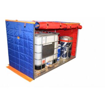 Ogrzewanie, ogrzewacz przemysłowych zbiorników IBC, beczek, konenertów 1280W pojedynczy box