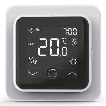 Termostat, regulator temperatury z WiFi do paneli na podczerwień. Biały.