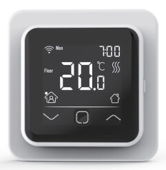 Termostat, regulator temperatury z WiFi do paneli na podczerwień. Biały.