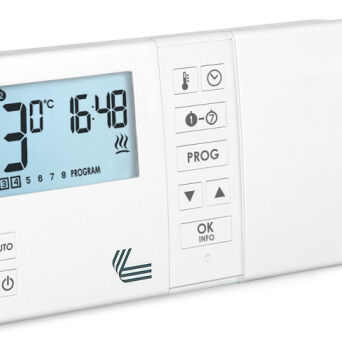 Termostat natynkowy, programowalny - Standard. LCD, podtrzymanie bateryjne