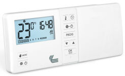 Termostat natynkowy, programowalny - Standard. LCD, podtrzymanie bateryjne