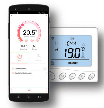 Najtańszy Termostat WiFi do paneli na podczerwień i podłogówki. Biały.