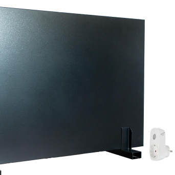 Panel grzewczy Radius+ 750W BLACK w zestawie ze sterownikiem czasowym oraz temperaturowym WiFi 